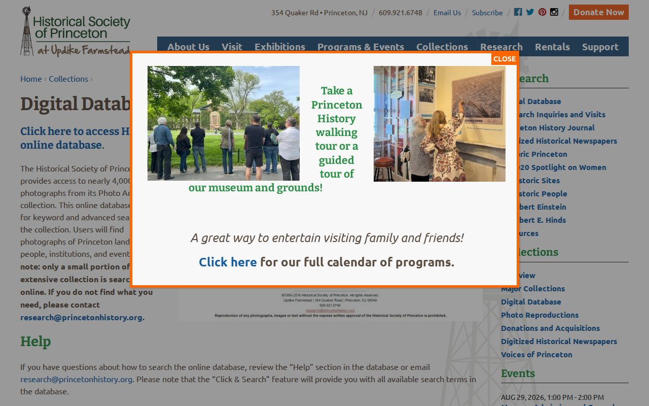 Princeton city directory research through the HSP digital database
