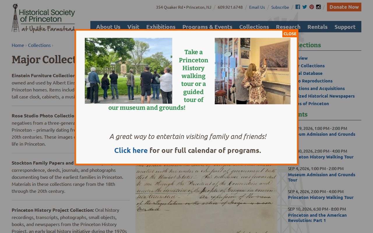 Princeton city directory context in Historical Society major collections