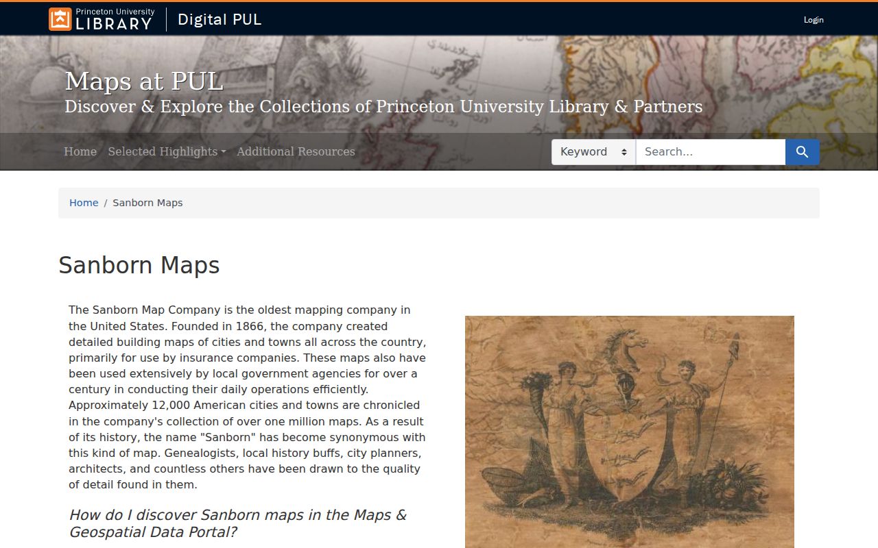 Princeton city directory address context through Sanborn maps