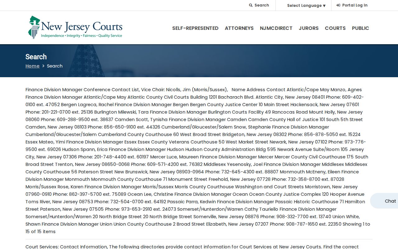 Princeton residents directory New Jersey court case search categories
