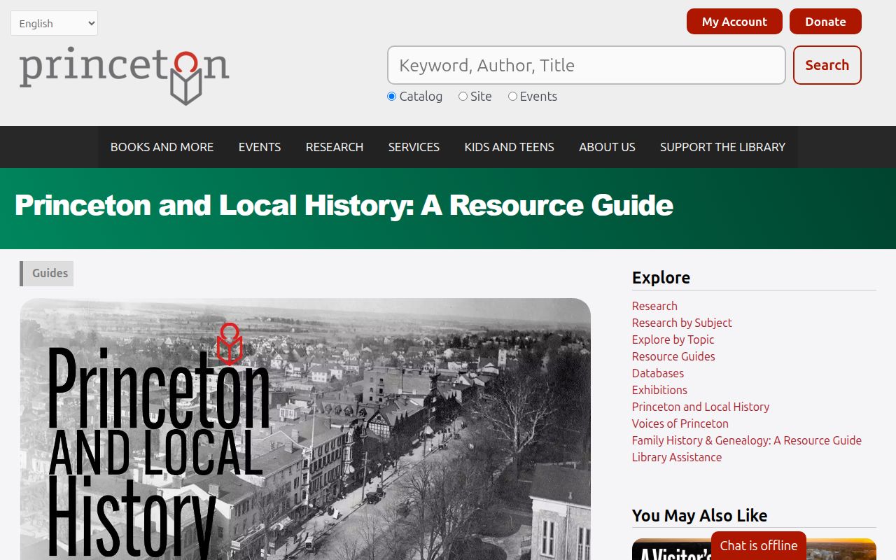 Princeton residents directory Princeton Room local-history guide