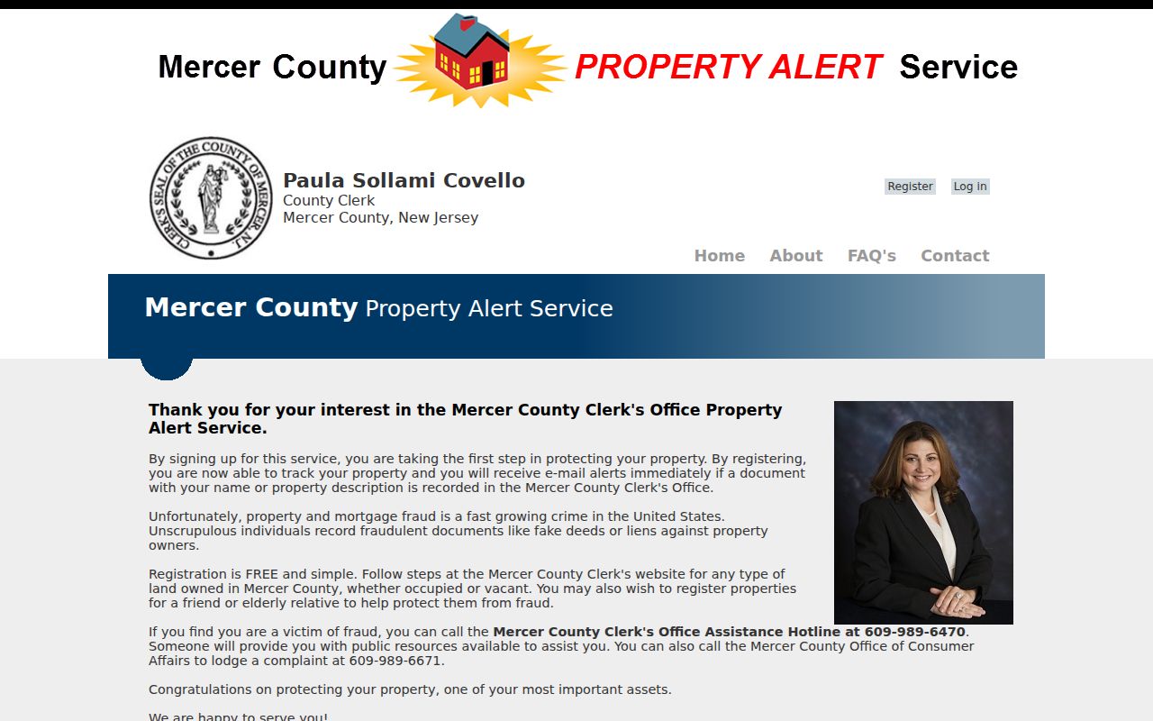 Princeton street directory Mercer Property Alert registration
